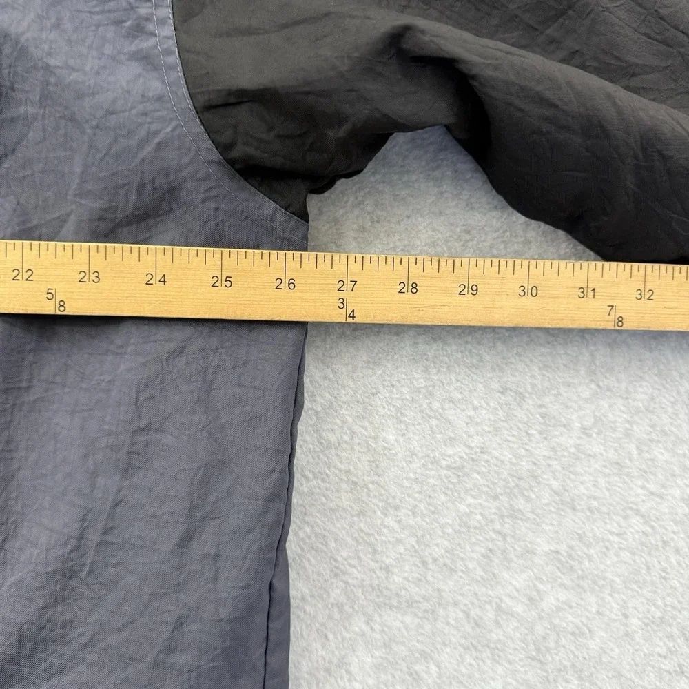 Nike Jacket Men's Large Gray Black Hooded Windbreaker Coat Color Block 90s Retro